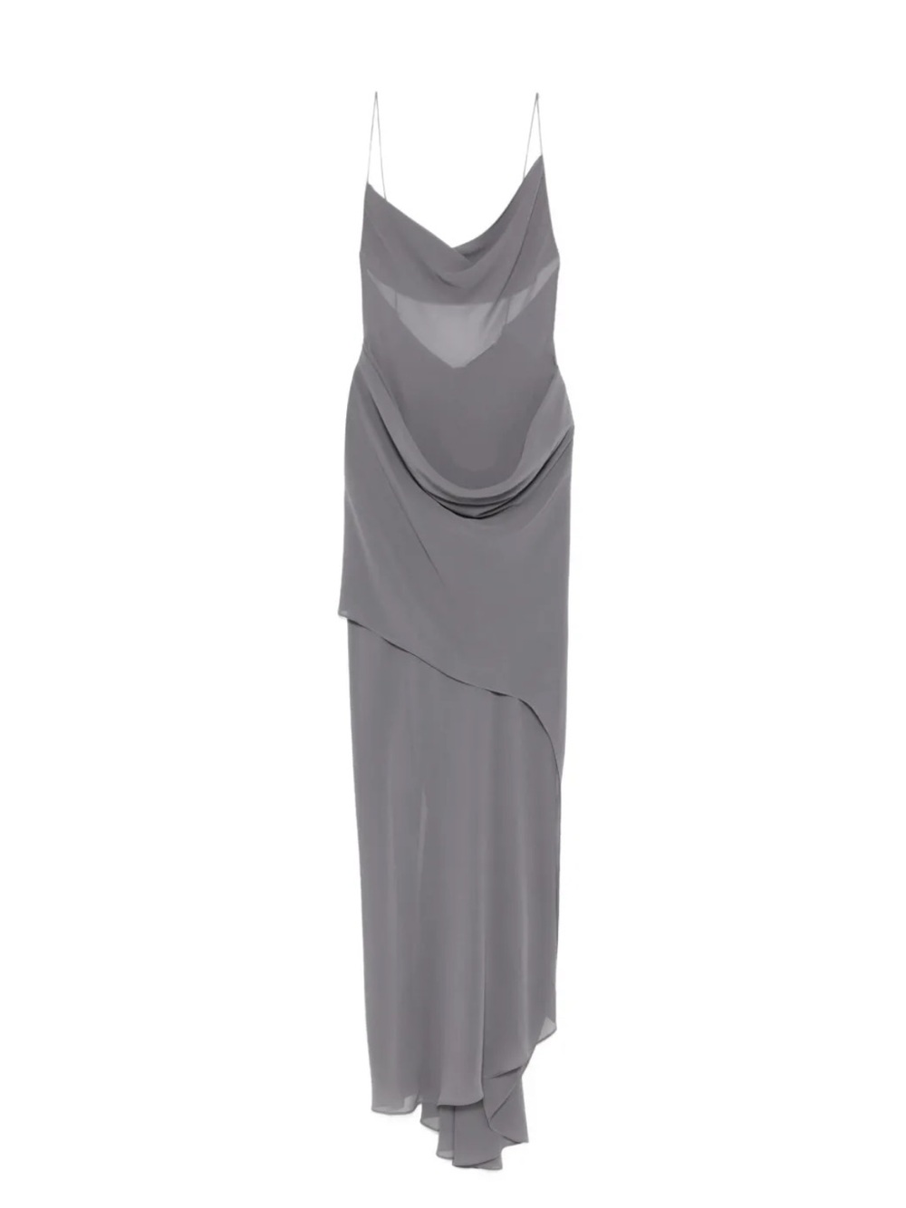 BNWOT Grey Cowl Neck Maxi Slip Dress Size L
